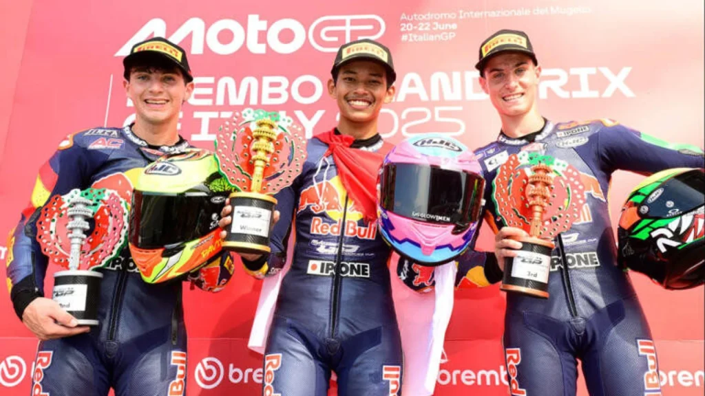 Veda Ega Pratama Meraih Kemenangan di Red Bull Rookies Cup 2025